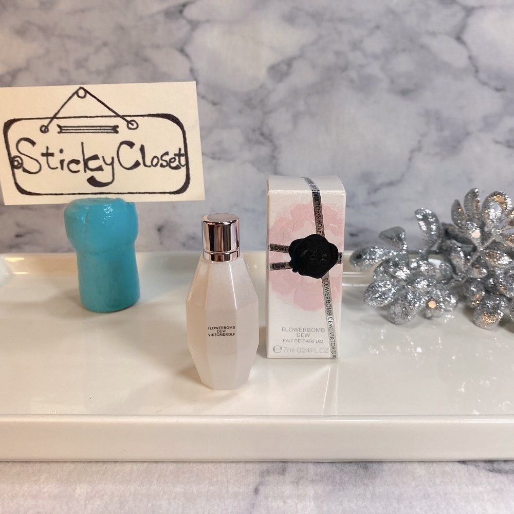 Viktor & Rolf Flowerbomb Dew EDP Floral Rose Pear Musk-Mini 7ml-0.24oz-BOXED-NEW